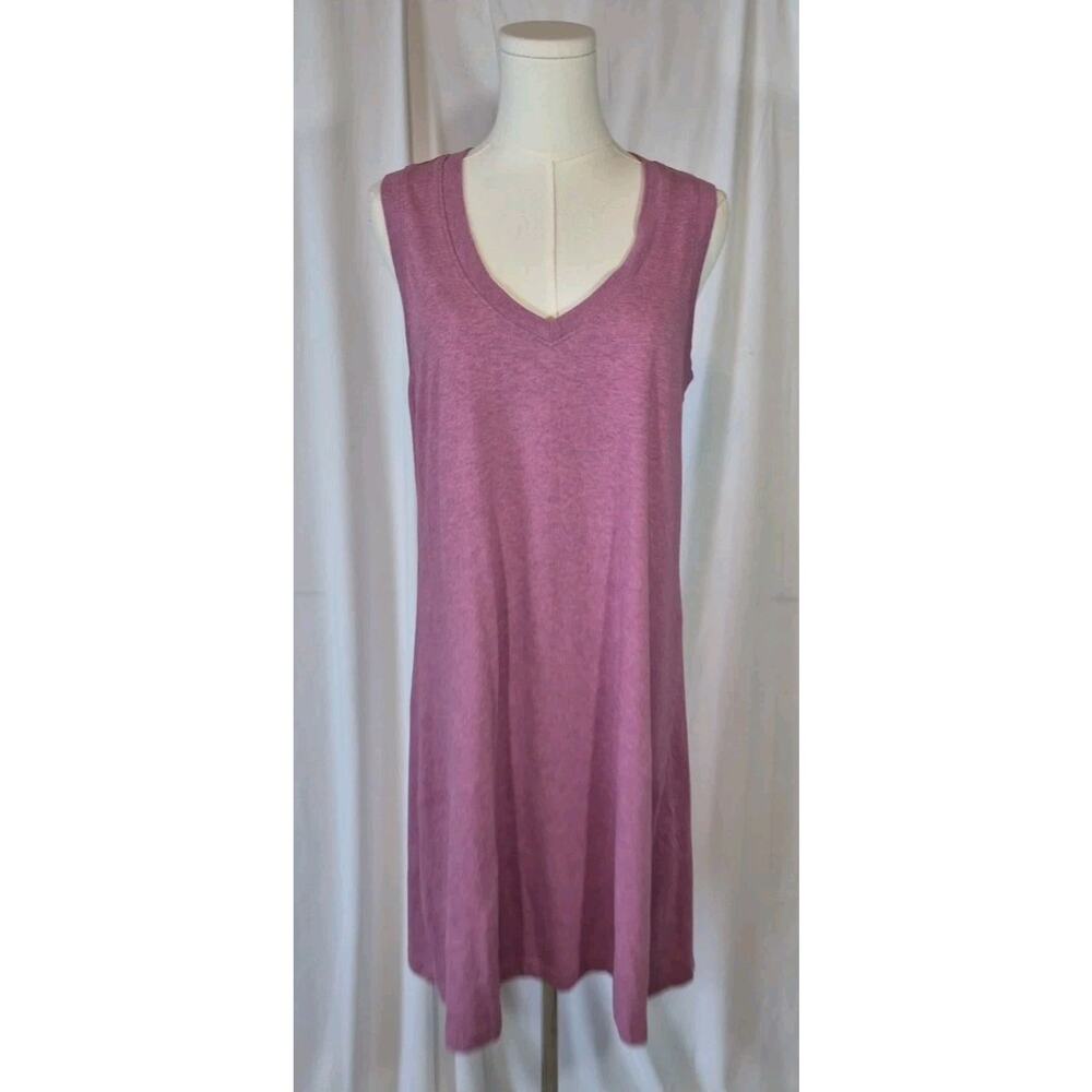 Pact Organic Cotton Purple Shirt Dress Medium